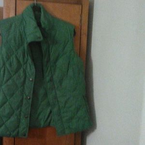 Lands end green quilted puff best